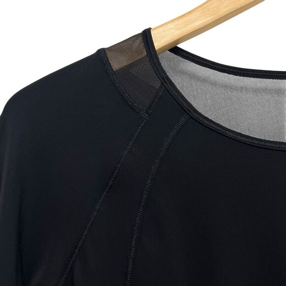 Lululemon Fresh In Mesh Long Sleeve Black Top Activewear W3APFS Women’s Size 10 - Picture 8 of 11